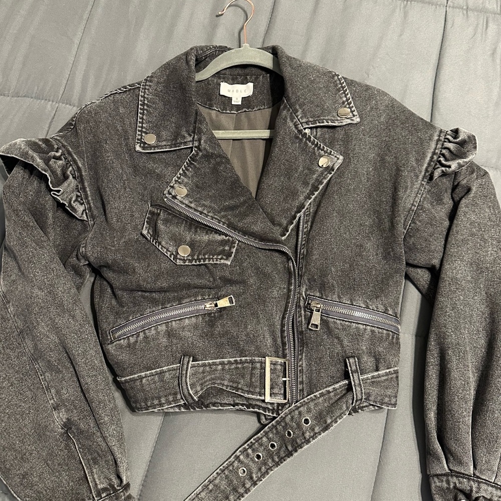 Charcoal Gray Denim Jacket